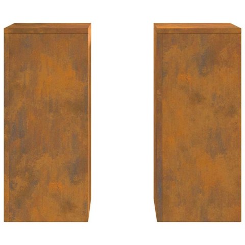 Stojaki na rośliny 2 pcs Rdzawy 24 x 24 x 55 cm Lumarko!