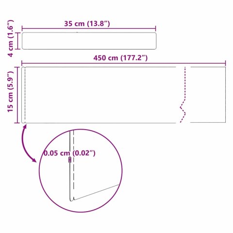 Ogrodowe obrzeże trawnika 4 pcs Rdzawy 450 x 15 cm Lumarko!