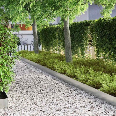 Ogrodowe obrzeże trawnika 4 pcs Srebrny 450 x 15 cm Lumarko!