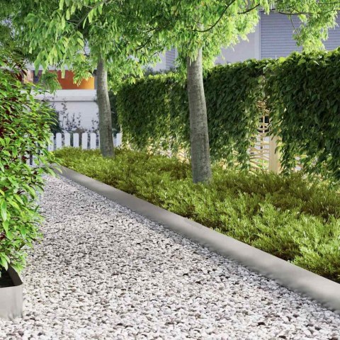 Ogrodowe obrzeże trawnika 4 pcs Srebrny 450 x 25 cm Lumarko!