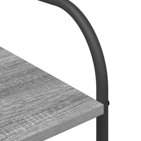 Wieszak na ubrania z półkami Szare sonoma 120x44x160 cm Drewno inżynieryjne Lumarko!