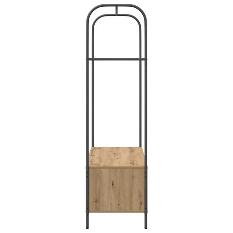 Wieszak na ubrania z półkami z dębu 100x44x160 cm Lumarko!