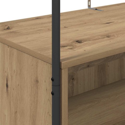 Wieszak na ubrania z półkami z dębu 100x44x160 cm Lumarko!