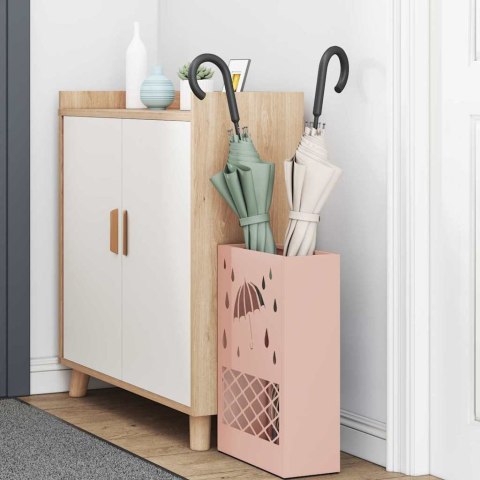 Różowy Stojak na Parasole 28x12x41 cm ze Stali Lumarko!