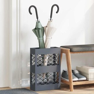 Stojak na Parasol w Antracytowym Kolorze - 28x12x41 cm, Stal Lumarko!