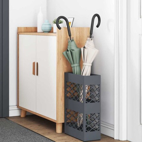 Stojak na Parasol w Antracytowym Kolorze - 28x12x41 cm, Stal Lumarko!