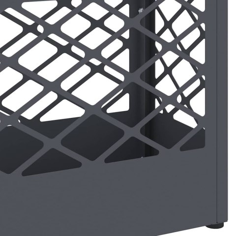 Stojak na Parasol w Antracytowym Kolorze - 28x12x41 cm, Stal Lumarko!