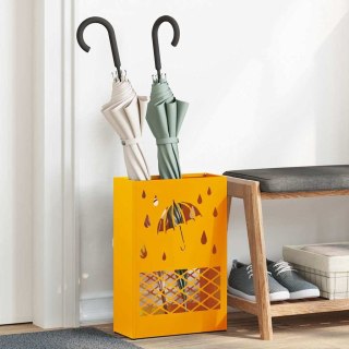 Stojak na parasol musztardowy, 28x12x41 cm, stal Lumarko!