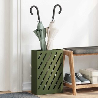Stojak na parasol oliwkowy - 28x12x41 cm, stal Lumarko!