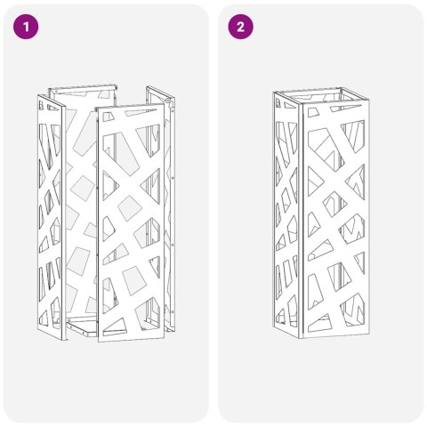 Stojak na parasole Czarny Metalowy Średni Wzór Lumarko!