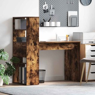VidaXL Biurko Dąb wędzony 113 x 54 x 120 cm Materiał drewnopochodny