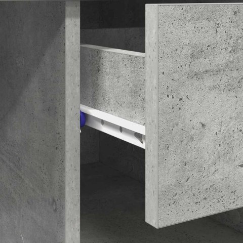 Biurko z przechowywaniem Szary beton 90x49.5x75 cm Drewno kompozytowe Lumarko!