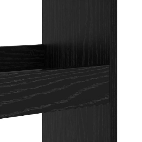 Stół Barowy z Przechowywaniem Czarny Dąb 60x60x102 cm Drewno Inżynieryjne Lumarko!
