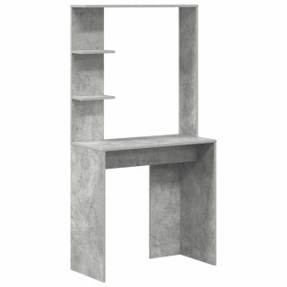 VidaXL Biurko z półką Betonowy szary 78,5 x 37 x 154,5 cm