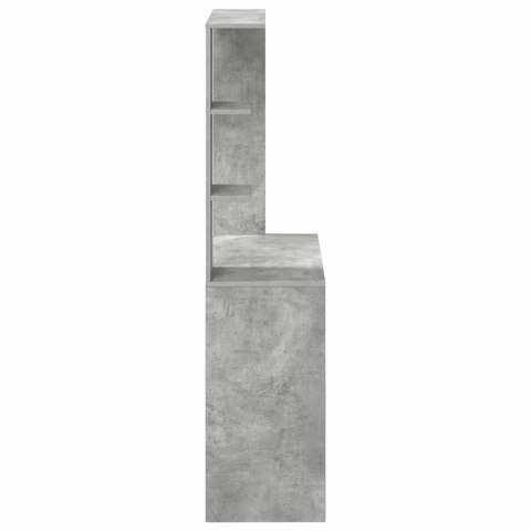 VidaXL Biurko z półką Betonowy szary 78,5 x 37 x 154,5 cm