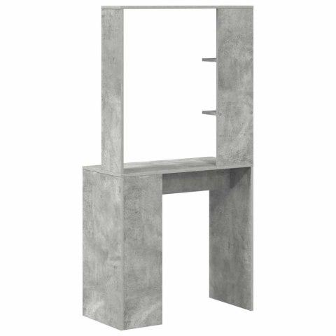 VidaXL Biurko z półką Betonowy szary 78,5 x 37 x 154,5 cm