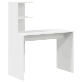VidaXL Biurko z półką Biały 102 x 50 x 124 cm Materiał drewnopochodny