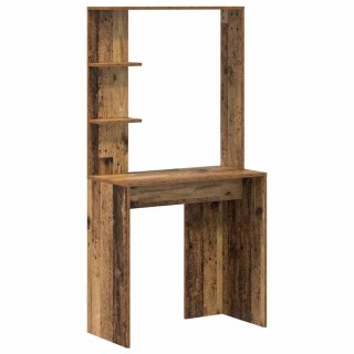 VidaXL Biurko z półką Stare drewno 78,5 x 37 x 154,5 cm