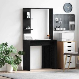 Czarne biurko komputerowe z dębu Czarne Lite drewno, MDF Kompaktowe Lumarko!