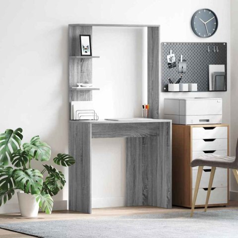 VidaXL Biurko Szary Sonoma Drewno inżynieryjne 78,5 x 37 x 154,5 cm