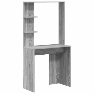 VidaXL Biurko z półką Szary Sonoma 78,5 x 37 x 154,5 cm