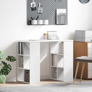 VidaXL Biurko z półką Biały 90 x 50 x 75 cm Materiał drewnopochodny