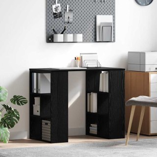 VidaXL Biurko Czarny Dąb 90 x 50 x 75 cm Materiał drewnopochodny