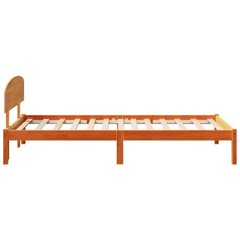 Rama łóżka z zagłówkiem w woskowanym brązie 90x200 cm z litego drewna sosnowego Lumarko!