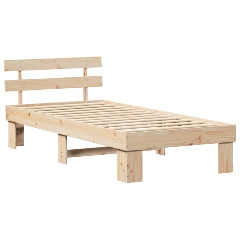 Łóżko z zagłówkiem 100x200 cm z litego drewna sosnowego Lumarko!