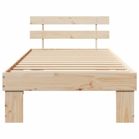 Rama łóżka z zagłówkiem 75x190 cm z litego drewna sosnowego Lumarko!