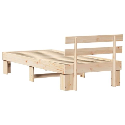 Rama łóżka z zagłówkiem 75x190 cm z litego drewna sosnowego Lumarko!