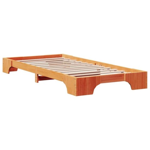 Ramka Łóżka Woskowany Brąz 100x200 cm z Litego Drewna Sosnowego Lumarko!