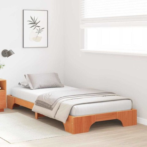 Ramka łóżka Wosk Brown 80x200 cm z litego drewna sosnowego Lumarko!