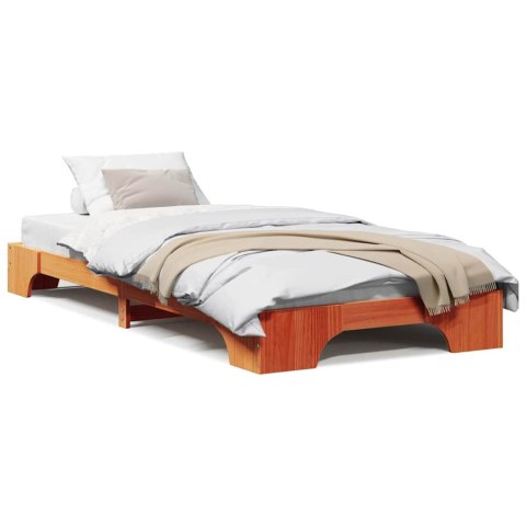 Woskowany brązowy stelaż łóżka 75x190 cm z litego drewna sosnowego Lumarko!