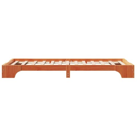 Woskowany brązowy stelaż łóżka 75x190 cm z litego drewna sosnowego Lumarko!