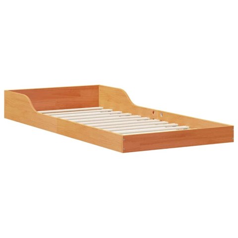 VidaXL Ramka łóżka Woskowy Brąz 100 x 210 cm Lite drewno sosnowe
