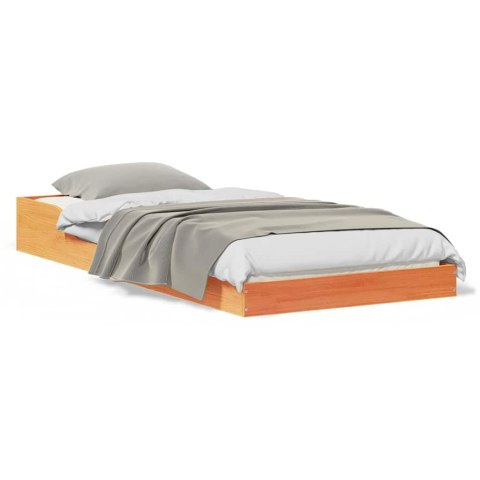 VidaXL Ramka łóżka Woskowy Brąz 100 x 210 cm Lite drewno sosnowe