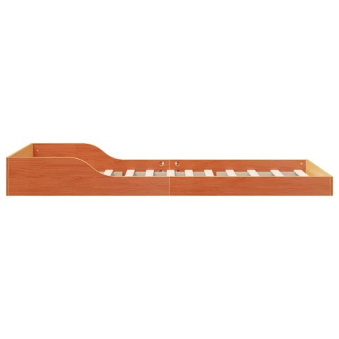 VidaXL Ramka łóżka Woskowy Brąz 100 x 210 cm Lite drewno sosnowe
