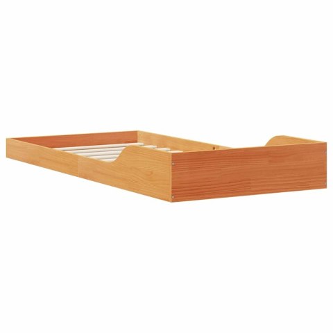VidaXL Ramka łóżka Woskowy Brąz 100 x 210 cm Lite drewno sosnowe