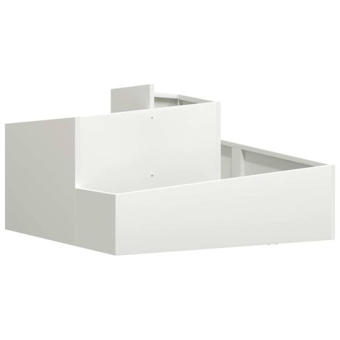 VidaXL Doniczka ogrodowa Biały 80 x 80 x 50 cm Stal zimnogięta