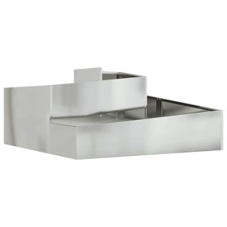 VidaXL Doniczka ogrodowa Srebrny 100 x 100 x 50 cm Stal Galwanizowana