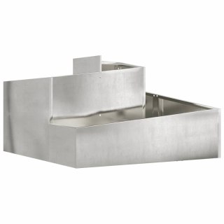 VidaXL Doniczka ogrodowa Srebrny 80 x 80 x 50 cm Stal nierdzewna