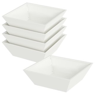 Donica ogrodowa 5 pcs Biały 50 x 50 x 15 cm Stal Lumarko!