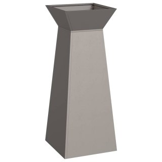 VidaXL Donica słupowa Srebrny 40 x 40 x 100 cm