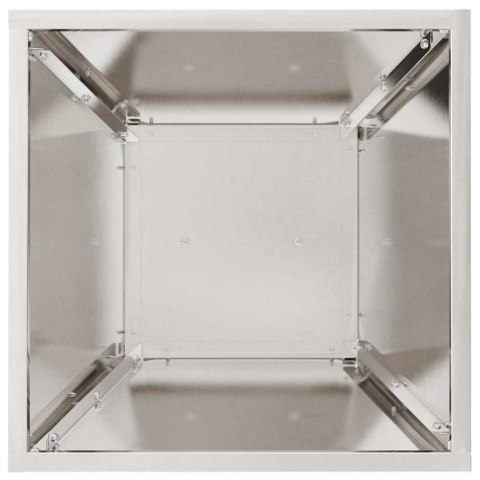 VidaXL Donica słupowa 2 szt. Srebrny 35 x 35 x 73 cm
