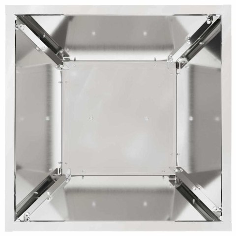 VidaXL Donica słupowa 2 szt. Srebrny 35 x 35 x 73 cm