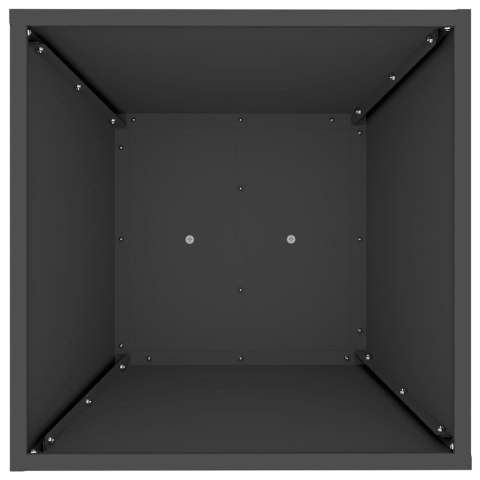 VidaXL Donica słupowa Czarny 40 x 40 x 100 cm