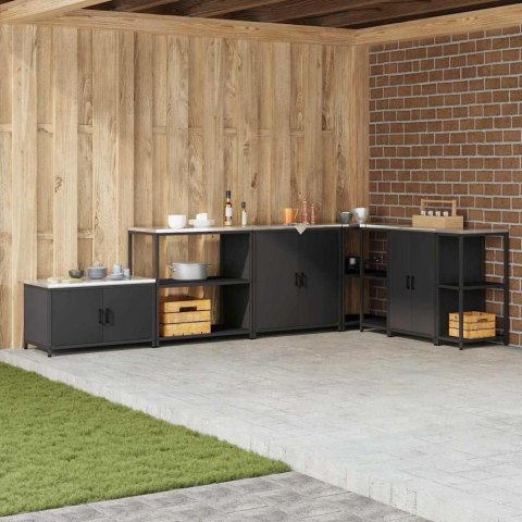 Półka do przechowywania w kuchni z półką Czarny Stal Lumarko!