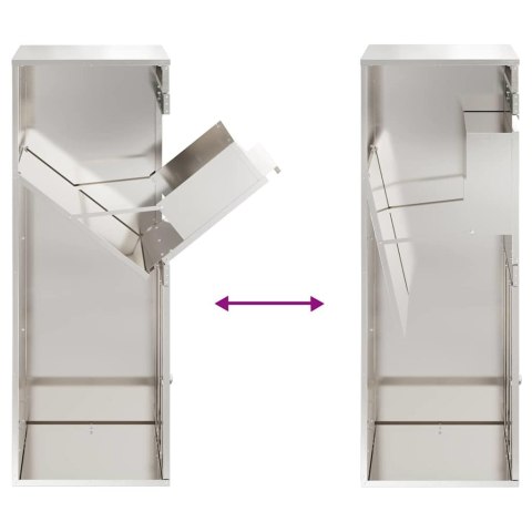 Skrzynka na przesyłki Czarny 41 x 38 x 103 cm stal nierdzewna Lumarko!