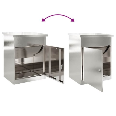 Skrzynka na przesyłki Czarny 44 x 35 x 59 cm stal nierdzewna Lumarko!